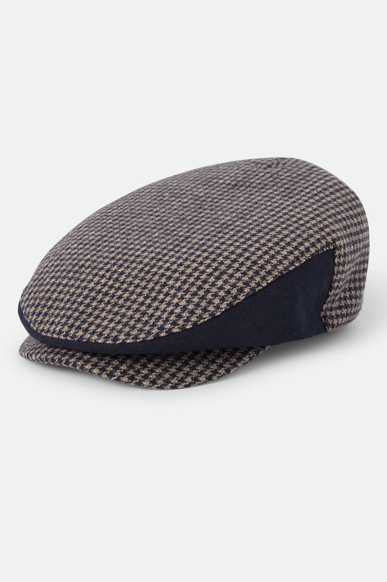 Brixton Hooligan Snap Cap Navy/Sand Houndstooth