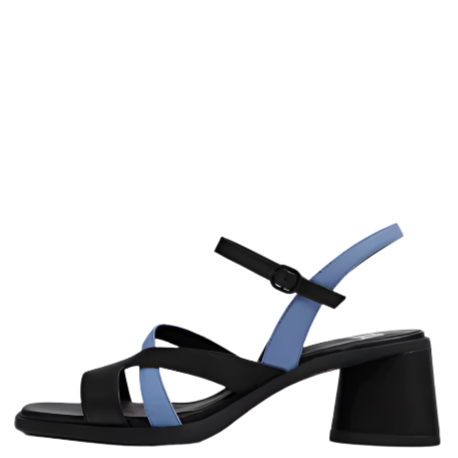 Camper Twins Multicoloured Leather Slingback Black/Blue