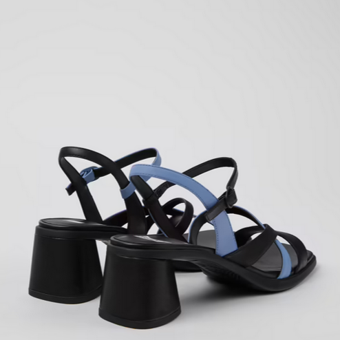 Camper Twins Multicoloured Leather Slingback Black/Blue
