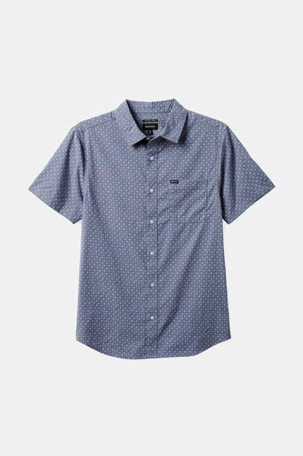 Brixton Charter Print S/S Shirt Flint Stone Blue Micro