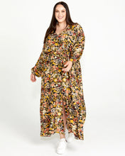 Load image into Gallery viewer, Sass Brigitte Balloon Sleeve Maxi Dress Winter Floral
