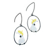 DENZ Midi Sulphur Crested Cockatoo Earrings White/Yellow