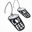 DENZ Coffee Cup Earrings Black & White