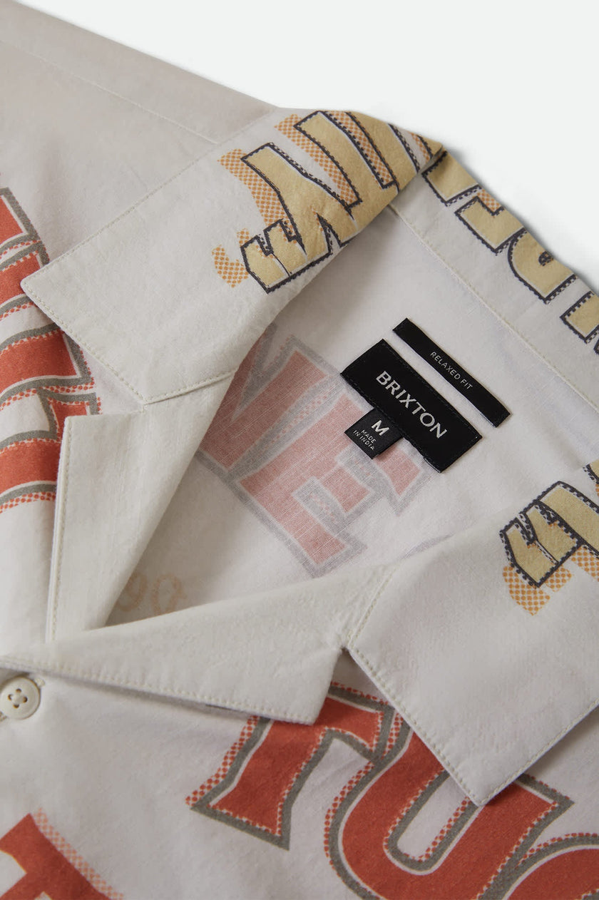 Brixton Getaway Camp Collar SS Shirt Lost In Reality Print