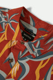 Brixton Charter Print S/S Woven Dark Red Scenic Trip