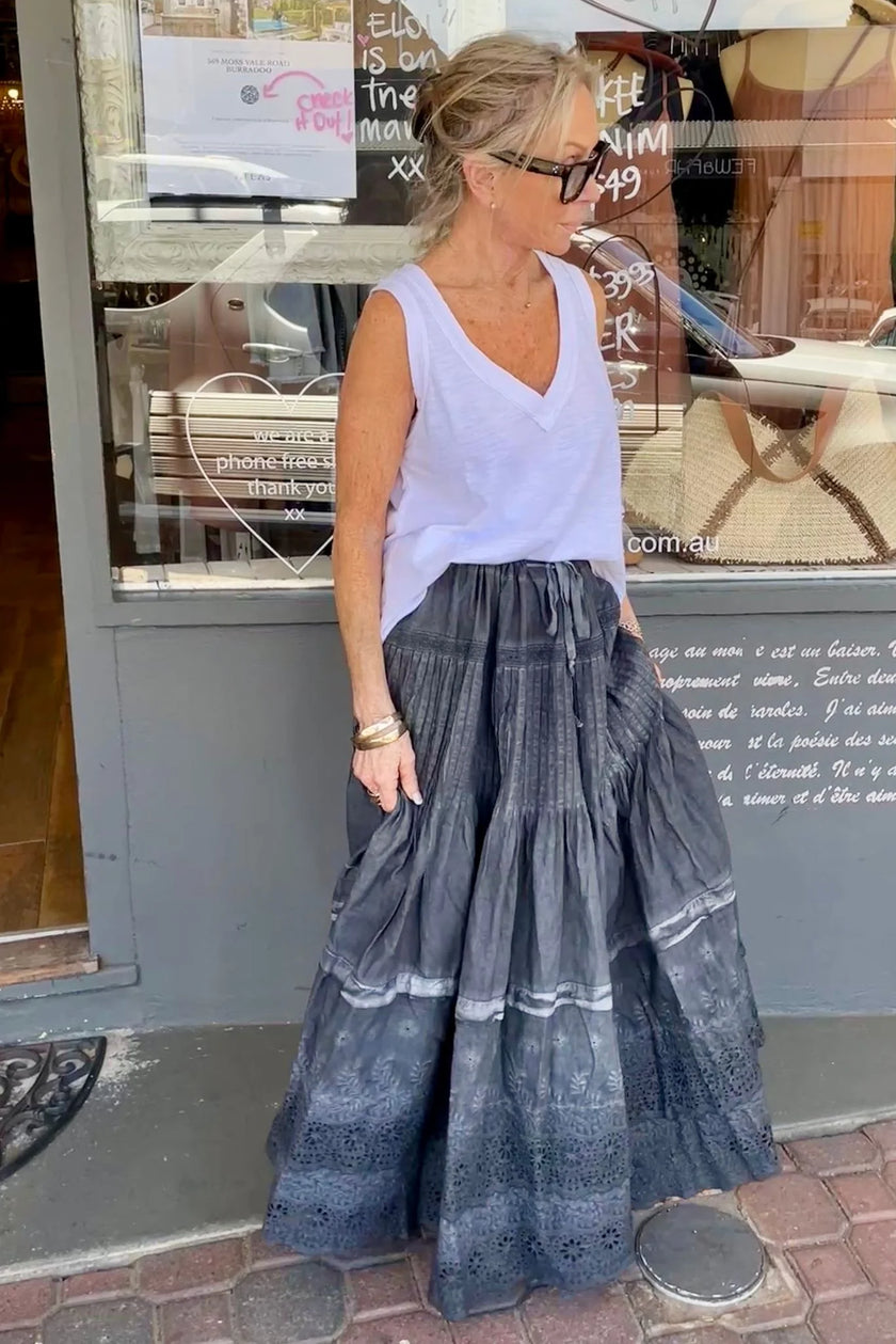 Miss Rose Sister Violet A Date With Mabel Skirt Black Washed