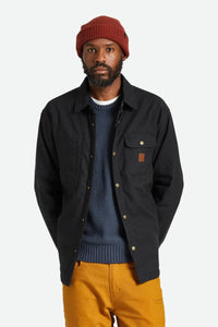 Brixton Builders Stretch Flannel Lined Jacket Washed Black
