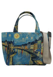 Dogo Vegan Leather Medium Tote Bag Sea Sparkles Design