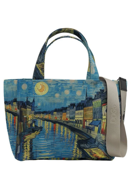 Dogo Vegan Leather Medium Tote Bag Sea Sparkles Design