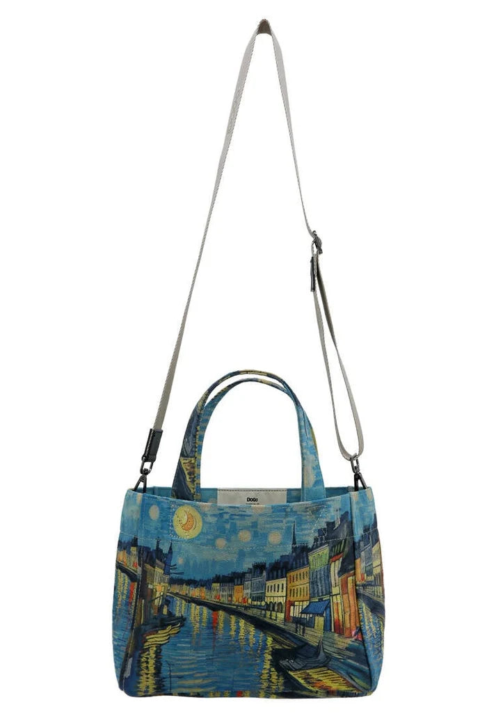 Dogo Vegan Leather Medium Tote Bag Sea Sparkles Design