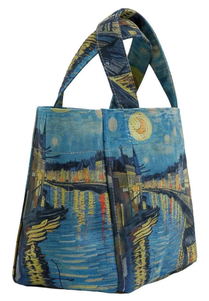 Dogo Vegan Leather Medium Tote Bag Sea Sparkles Design
