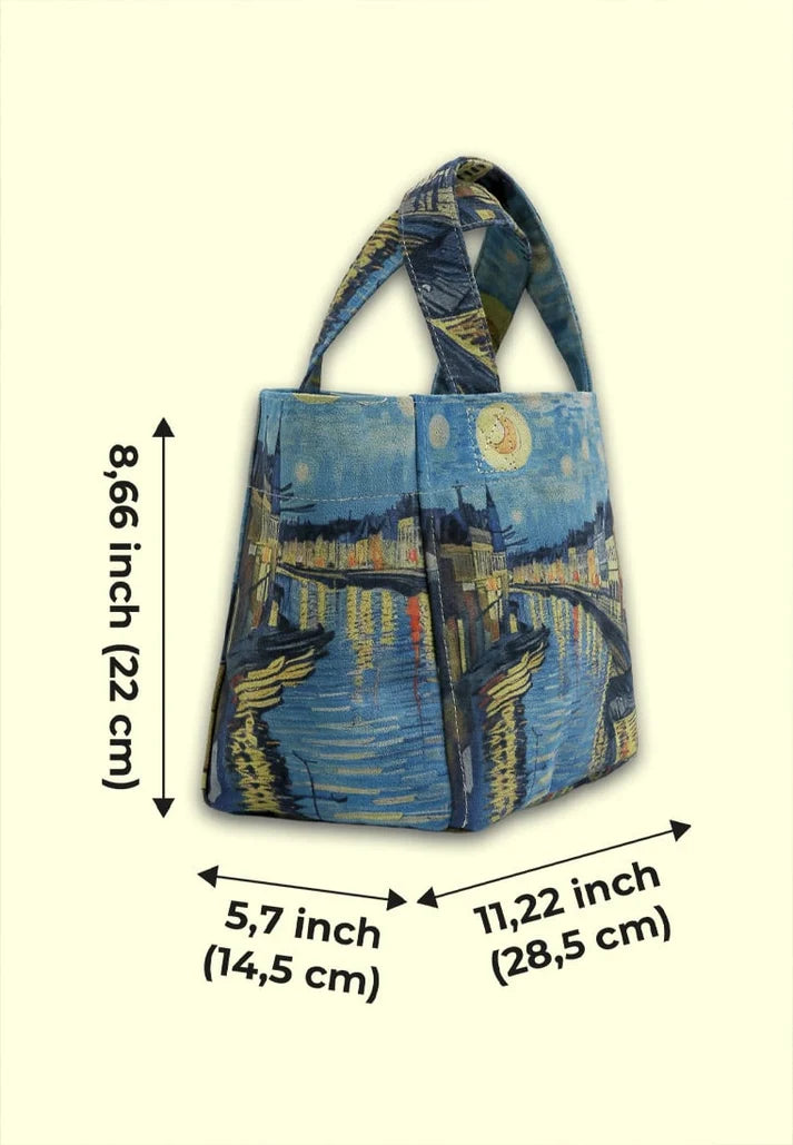 Dogo Vegan Leather Medium Tote Bag Sea Sparkles Design