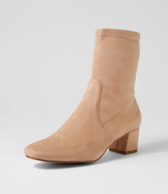 Django & Juliette Hartful Latte Stretch Microsuede