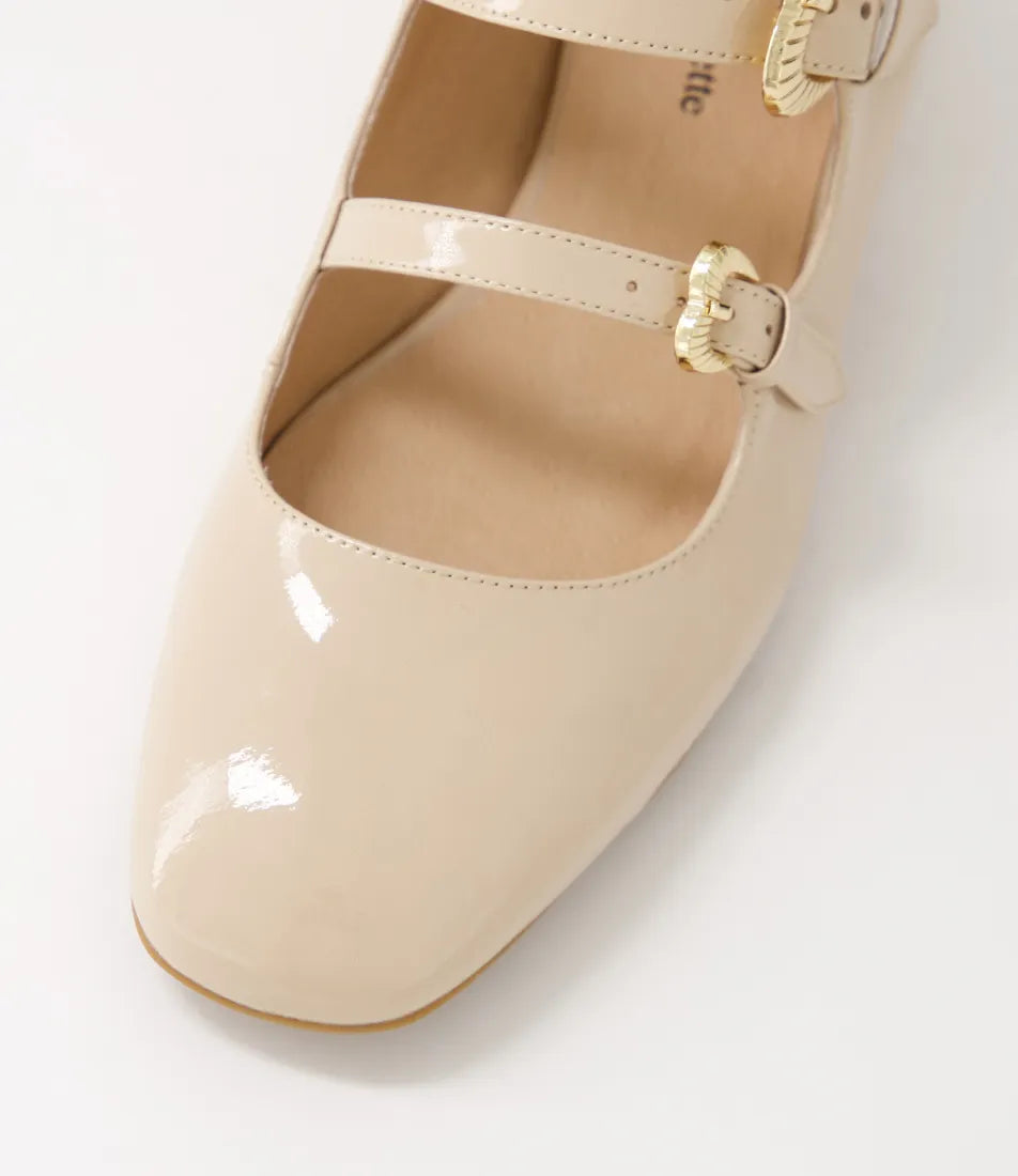 Django & Juliette Voslo Latte Patent Leather