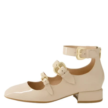 Django & Juliette Voslo Latte Patent Leather