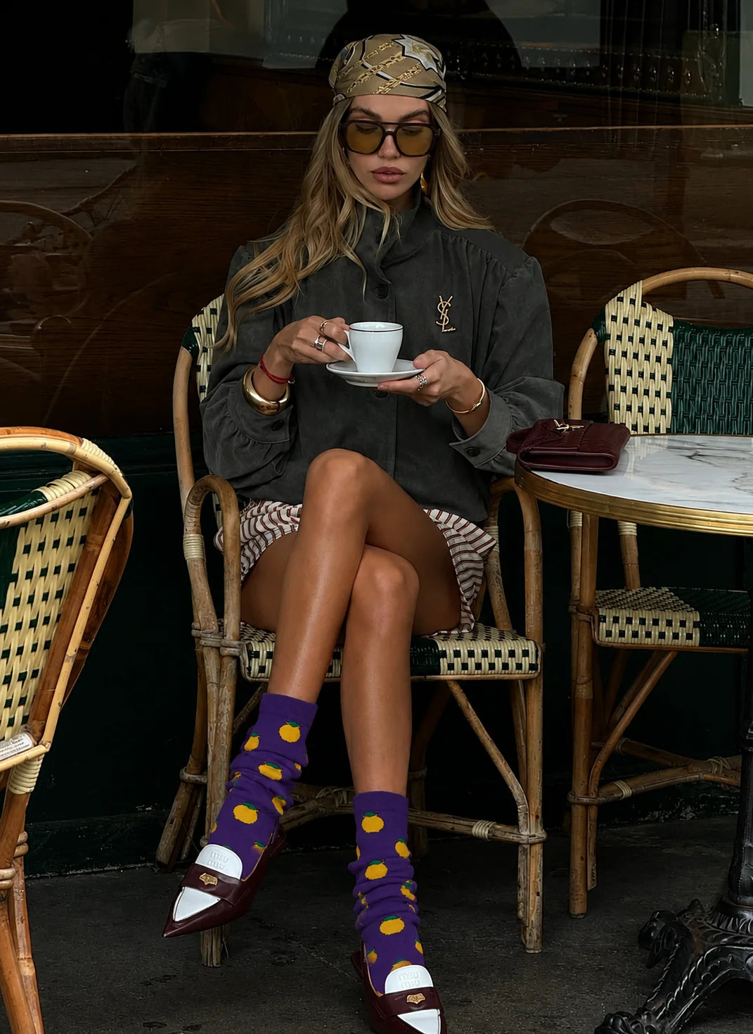 RAU Studio Lemon Twist Purple Socks