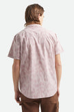 Brixton Charter Print SS Shirt Dark Pink/Silver Crackle Paint