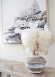 Auskin Long Wool Sheepskin Duster Sunset 30cm