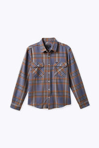 Brixton Bowery L/S Flannel Stonewash Blue/Sand