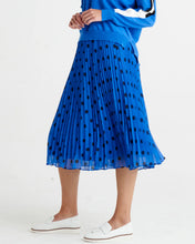Load image into Gallery viewer, Betty Basics Chanel Pleated Skirt Bluebell Spots
