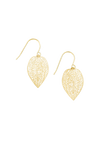 Tiger Tree Gold Mini Leaf Earrings