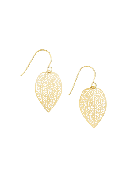 Tiger Tree Gold Mini Leaf Earrings
