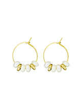 Load image into Gallery viewer, Tiger Tree EKJ6533 Gold &amp; Pearl Ibiza Hoops

