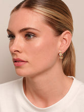 Load image into Gallery viewer, Tiger Tree EKJ6697 Gold White Daisy Chain Hoops
