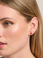 Load image into Gallery viewer, Tiger Tree Red &amp; Gold Mushroom Studs
