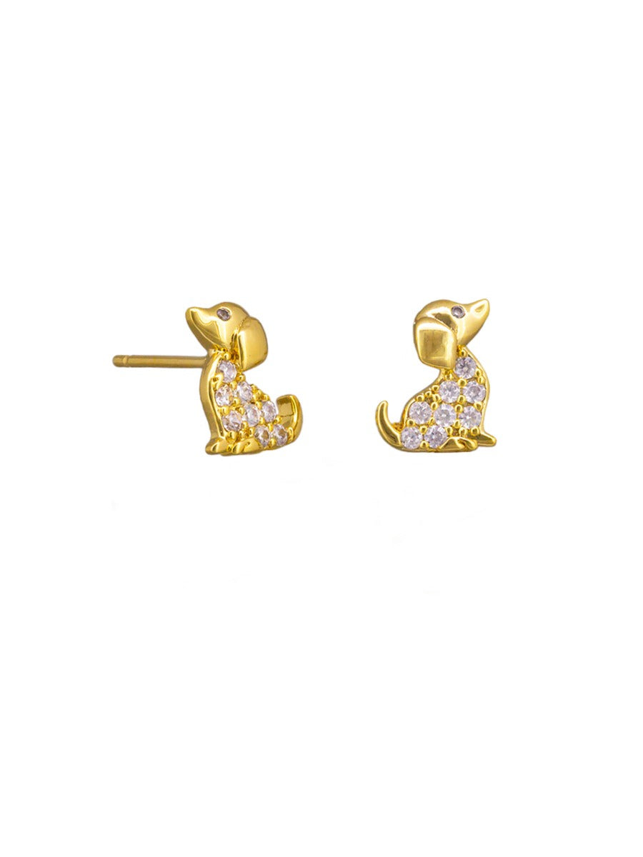 Tiger Tree Gold Crystal Elfie Studs