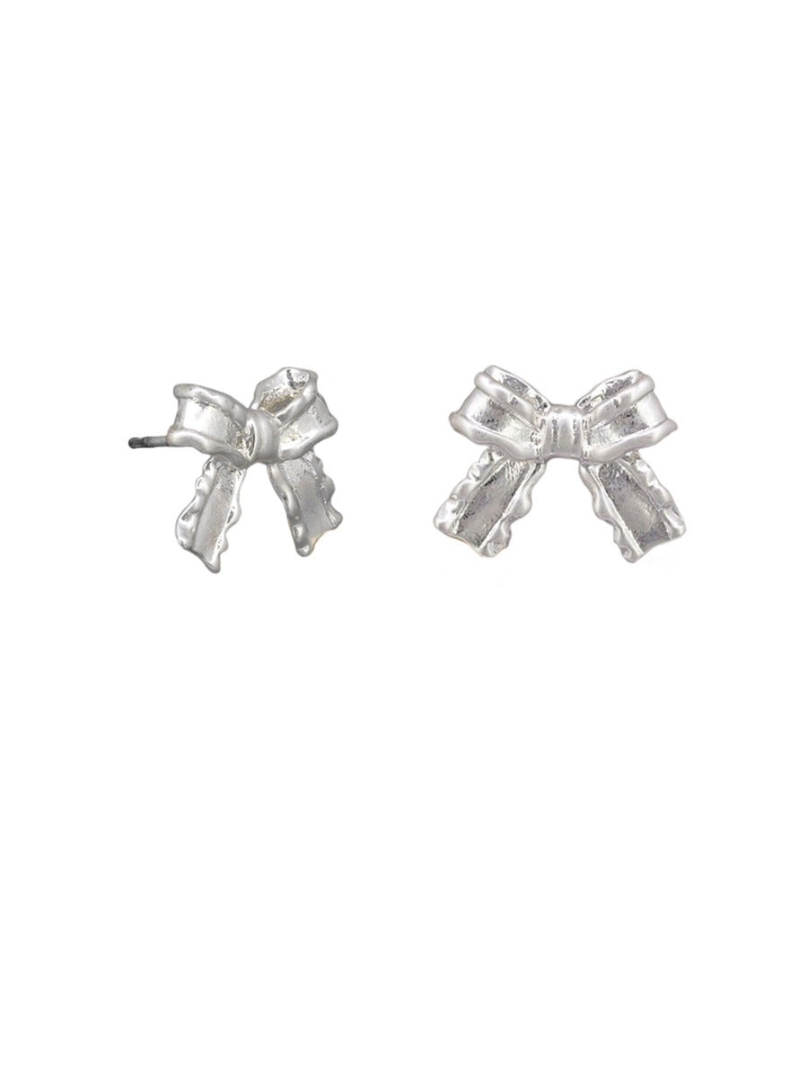 Tiger Tree Silver Pollyanna Bow Earrings