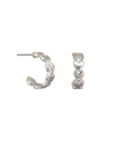 Tiger Tree Silver Heart Garland Hoops