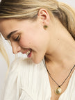 Tiger Tree Gold Marine Scallop Earrings
