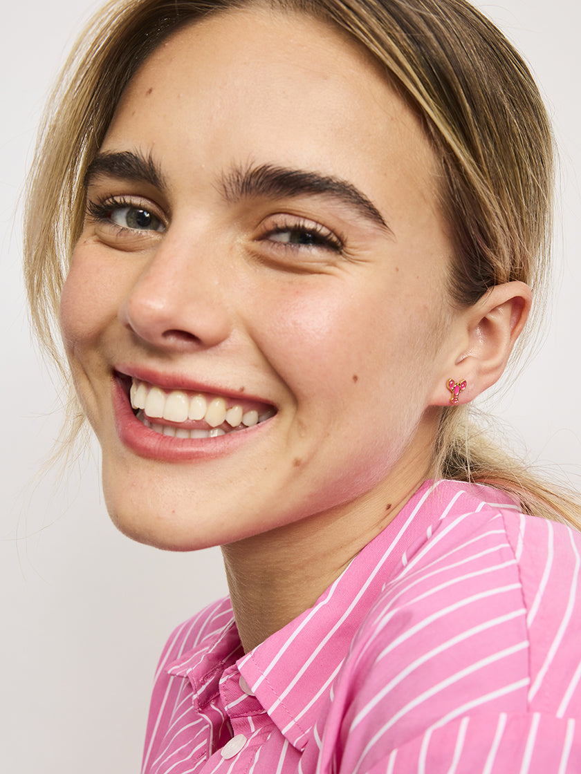 Tiger Tree Pink Lobster Studs