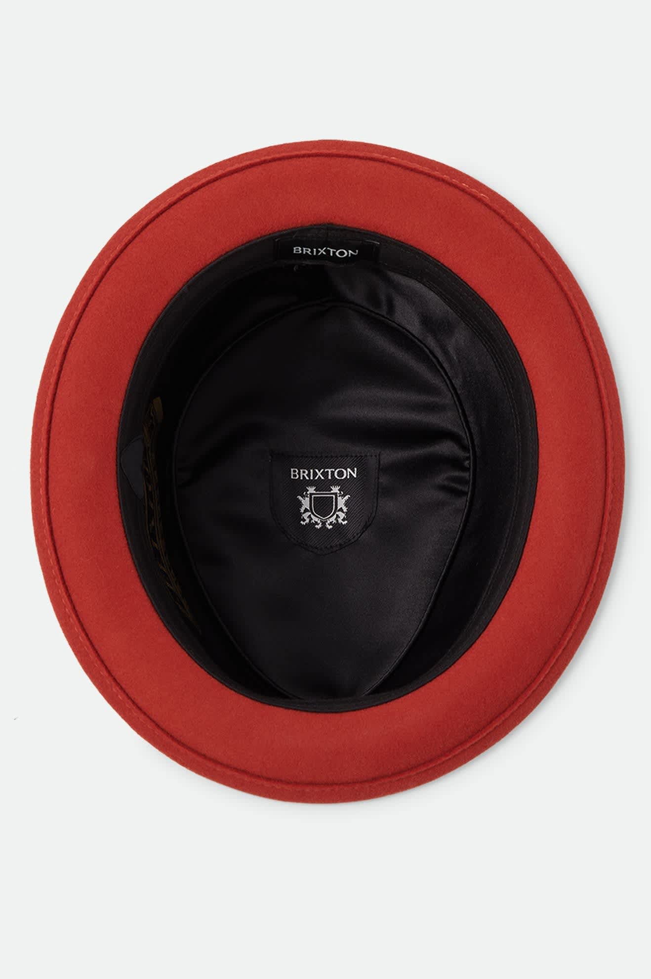 Brixton Stout Pork Pie Hat Red Earth/Wax Paper
