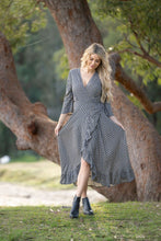 Load image into Gallery viewer, Cienna Eline Wrap Dress Black/Gold
