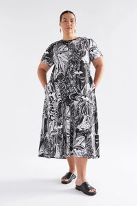 Elk Haki Dress Tropea Print