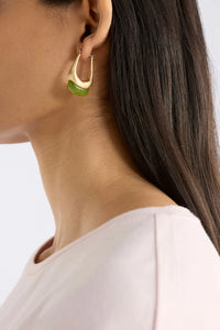 Elk Korvvo Long Hoop Earring Celery