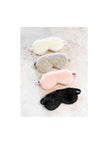Angel Whispers Fluffy Satin Eye Mask White