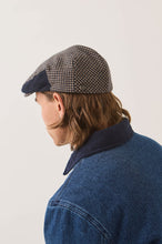 Load image into Gallery viewer, Brixton Hooligan Snap Cap Navy/Sand Houndstooth
