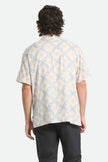 Brixton Bunker Slub SS Shirt Off White/Blue Tile