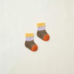 Yahae Wool Pile Sole Baby Socks Yellow x Purple