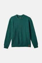 Load image into Gallery viewer, Brixton Jacques Waffle Knit Sweater Pine Needle
