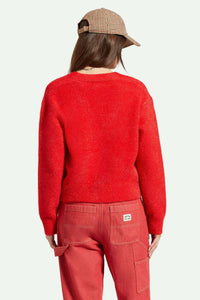 Brixton Town Cardigan Mars Red