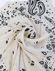 Angels Whisper Solari Symmetric Head Scarf Cream/ Black