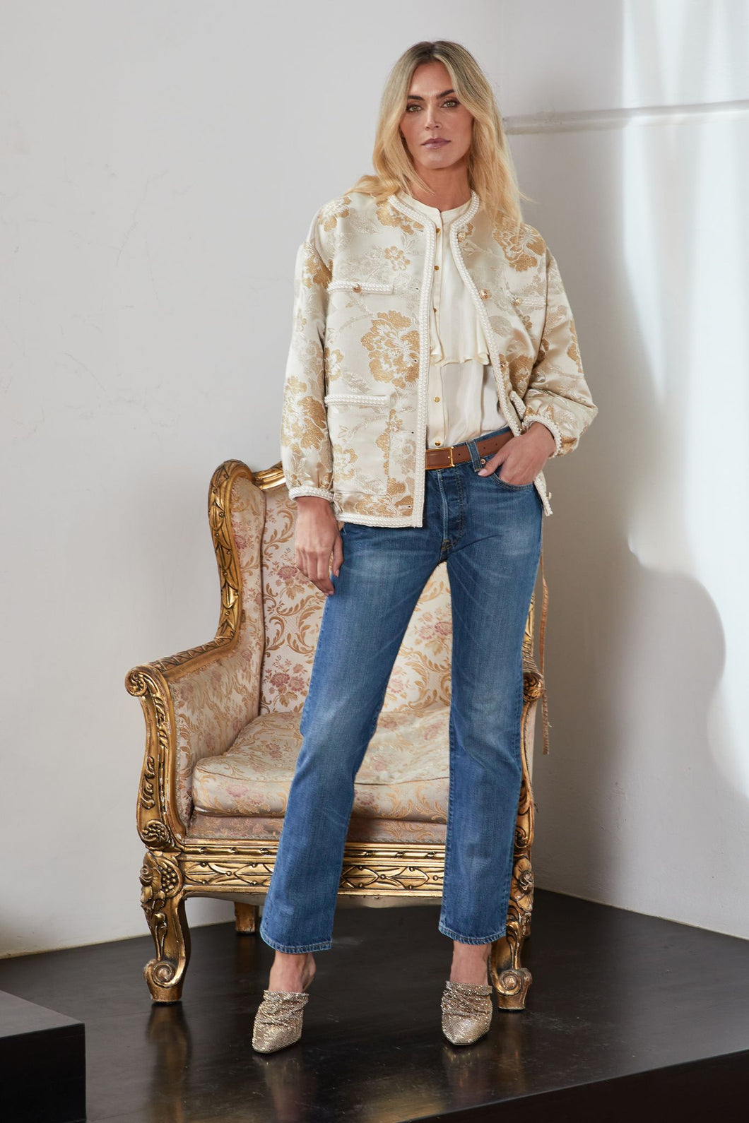 M. A. Dainty Foilage Jacket Gold Rush