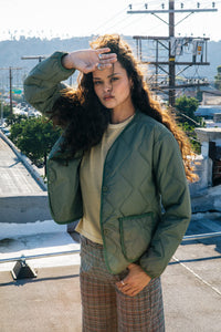 Brixton Delilah Quilted Jacket Olive Surplus