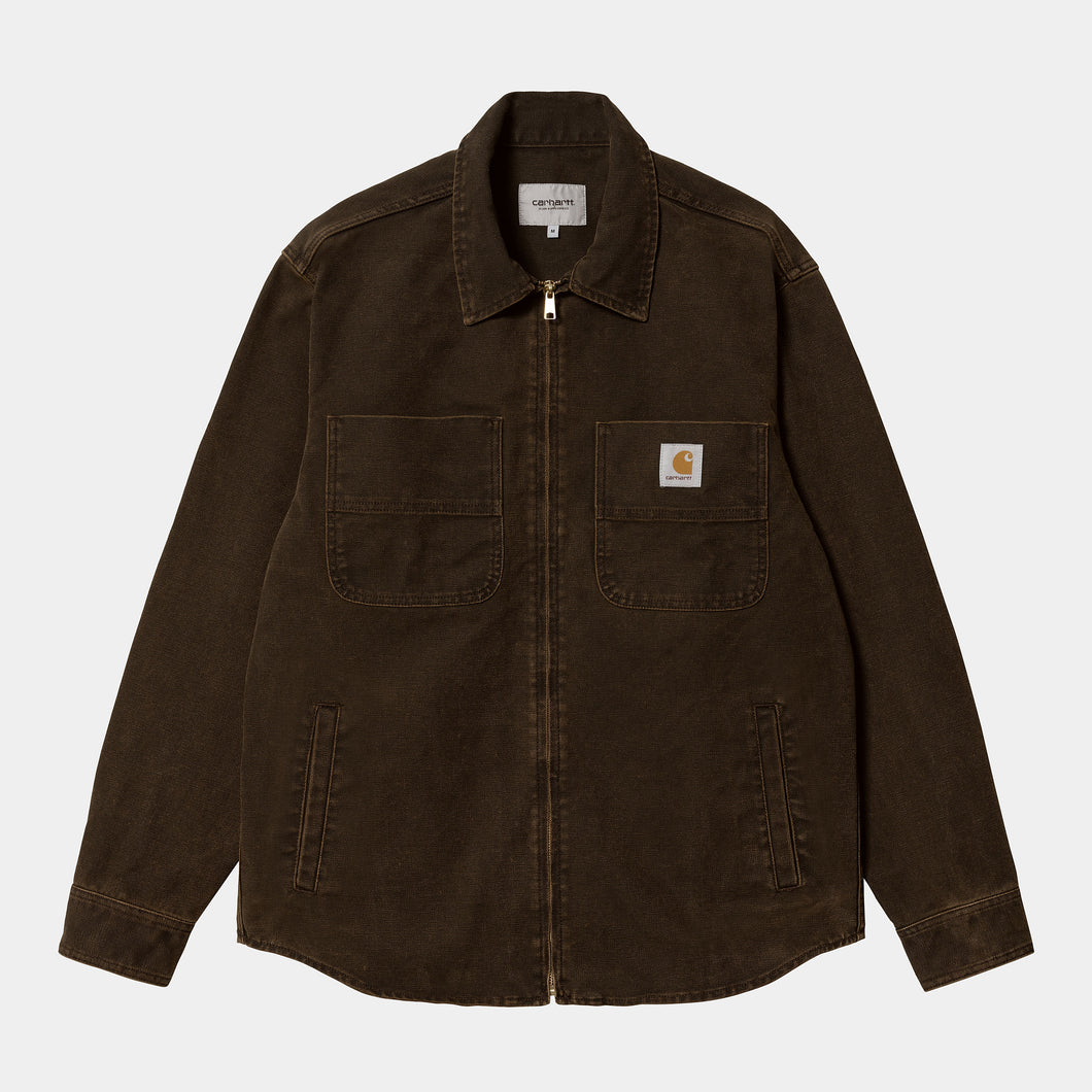 Carhartt WIP Garen Shirt Jac Black/Deep H Brown (stone washed)