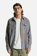 Load image into Gallery viewer, Brixton Bowery L/S Flannel Stonewash Blue/Sand
