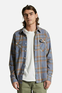 Brixton Bowery L/S Flannel Stonewash Blue/Sand